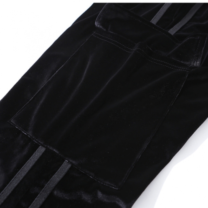 argue ベルベットパンツ ② ジオメトリックベルベット 2タックワイドパンツ | CABaN/キャバン