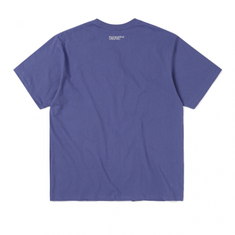 ディス・イズ・ネヴァー・ザットコラージュ Tシャツパープルブルー