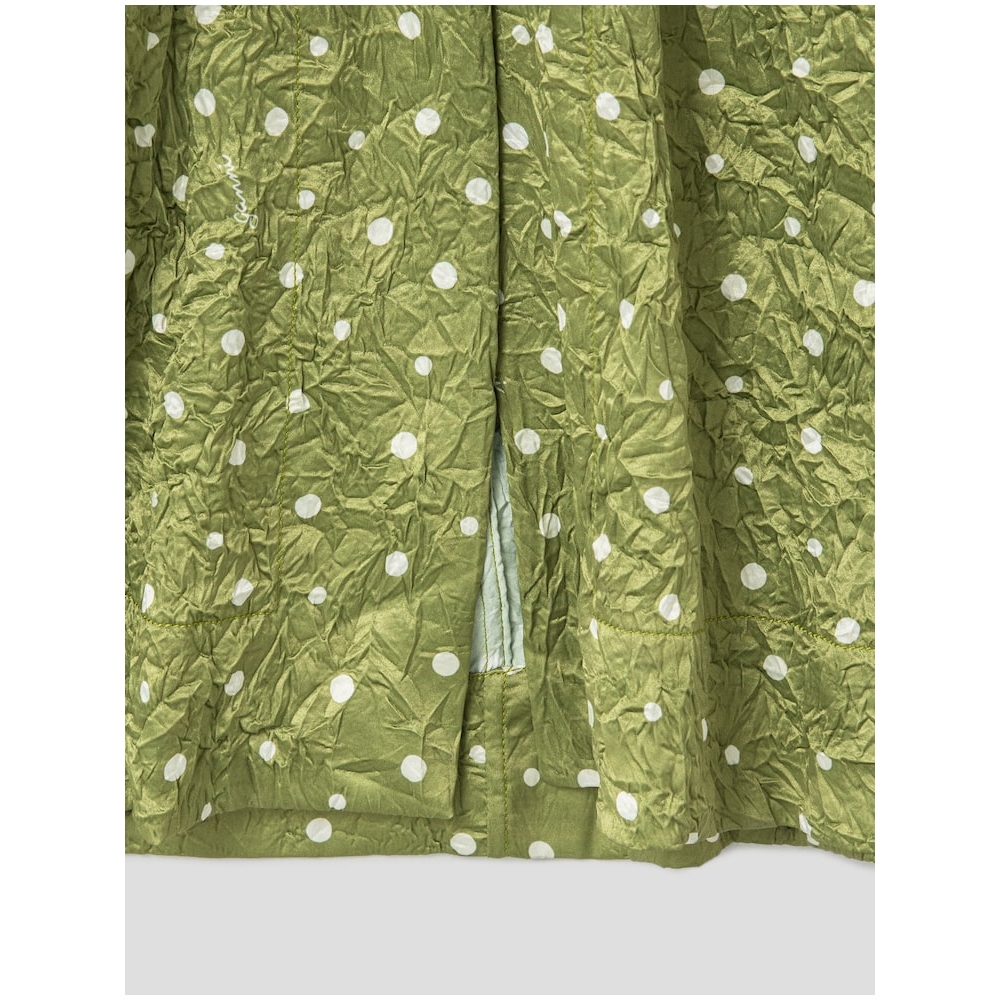 GANNI クリンクル加工サテン 長袖ミニ・膝丈ワンピ [マルチ] 【公式通販】