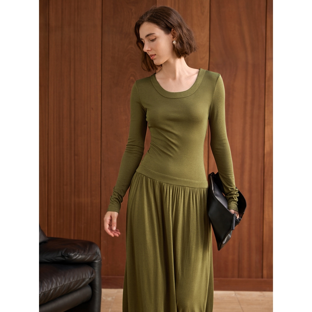 Yyiam YY ソリッドカラー ワンピース・ドレス [6タイプ] 【公式