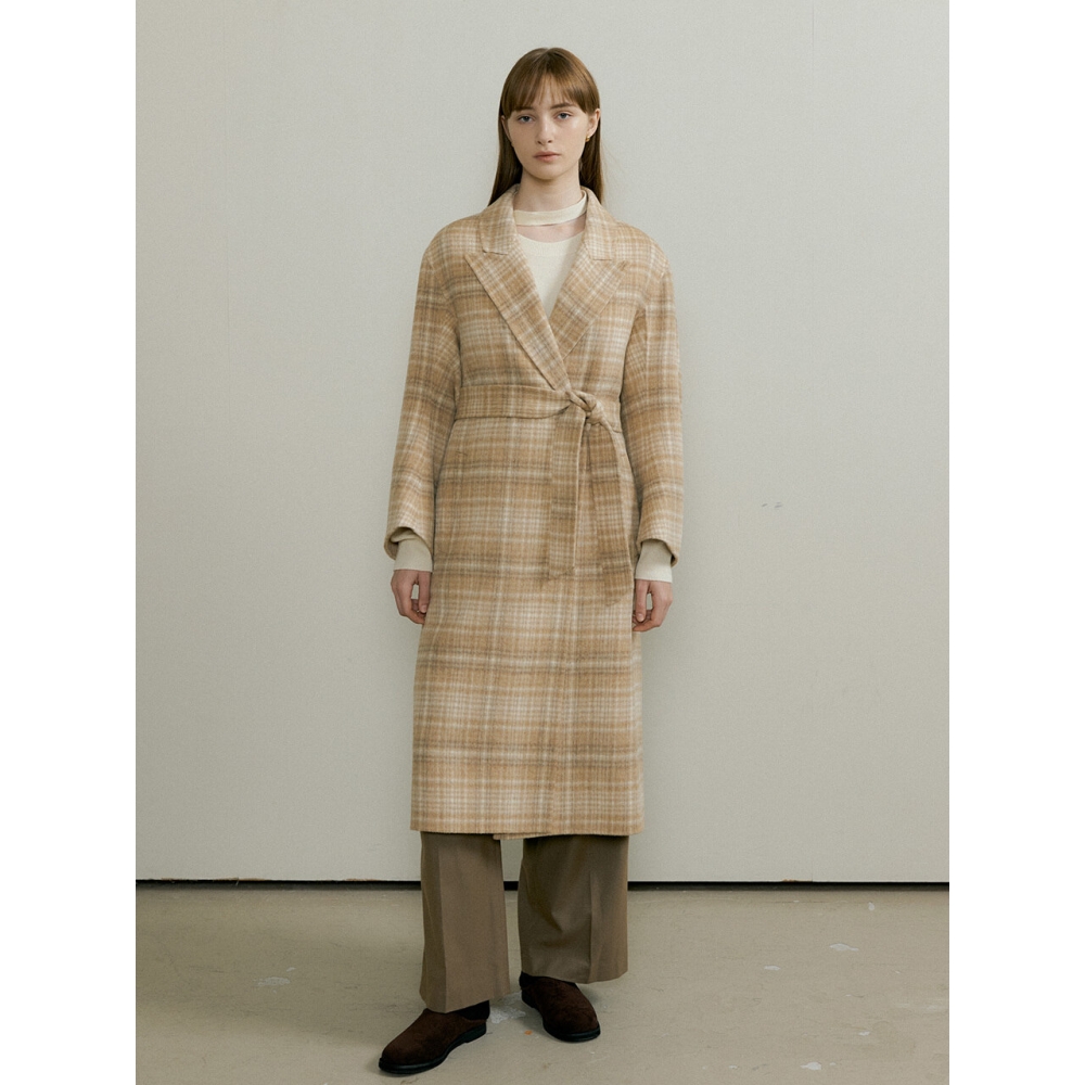 ザ・ペニーチェックロングハンドメ ダウンジャケット・コート [マルチ