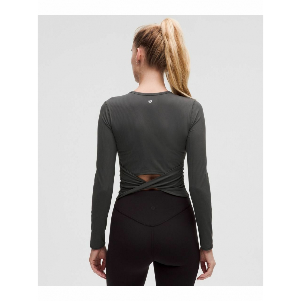 ルルレモンAll It Takes バックツイスト リブ長袖 8 ルルレモン