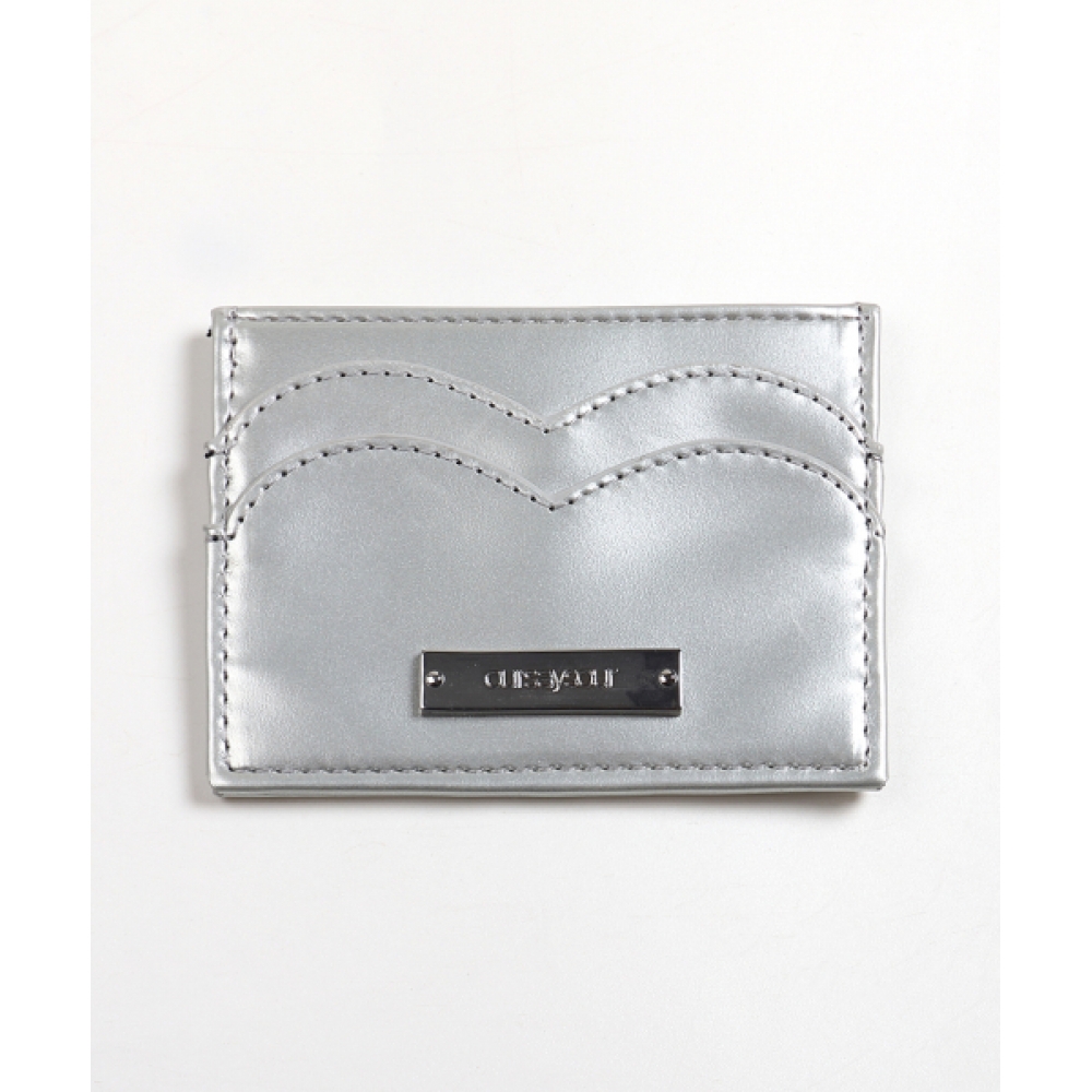 OURSAY FLOWER LOGO スリムカード財布 シルバー