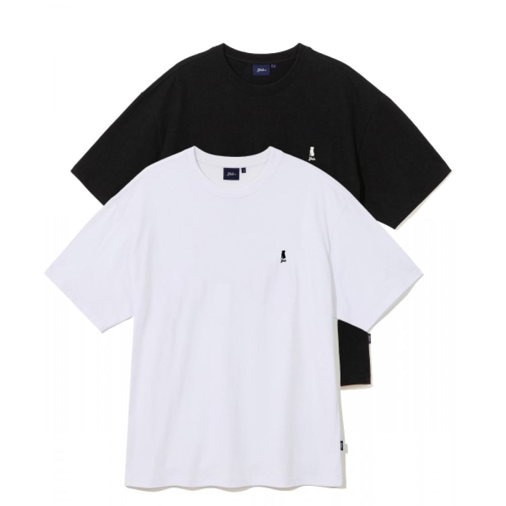 YALE 2パックヘリテージユニバーシティダンTシャツブラック/ホワイト