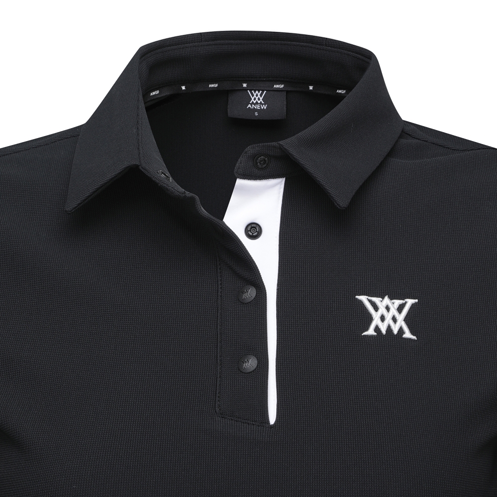 完売品 ⭐️新品タグ付き ❤️Mサイズ ANEW レディースポロシャツ　ブラック ANEW ゴルフレディースコーデ ポロシャツ [マルチ] 【公式通販】