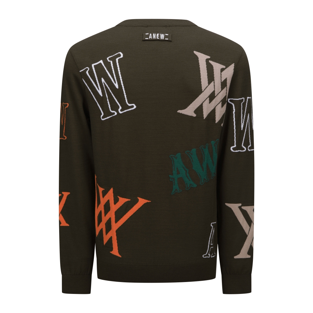 新品❤️ANEWゴルフ❤️メンズニット アニューゴルフメンズロゴインター ニット [マルチ] 【公式通販】