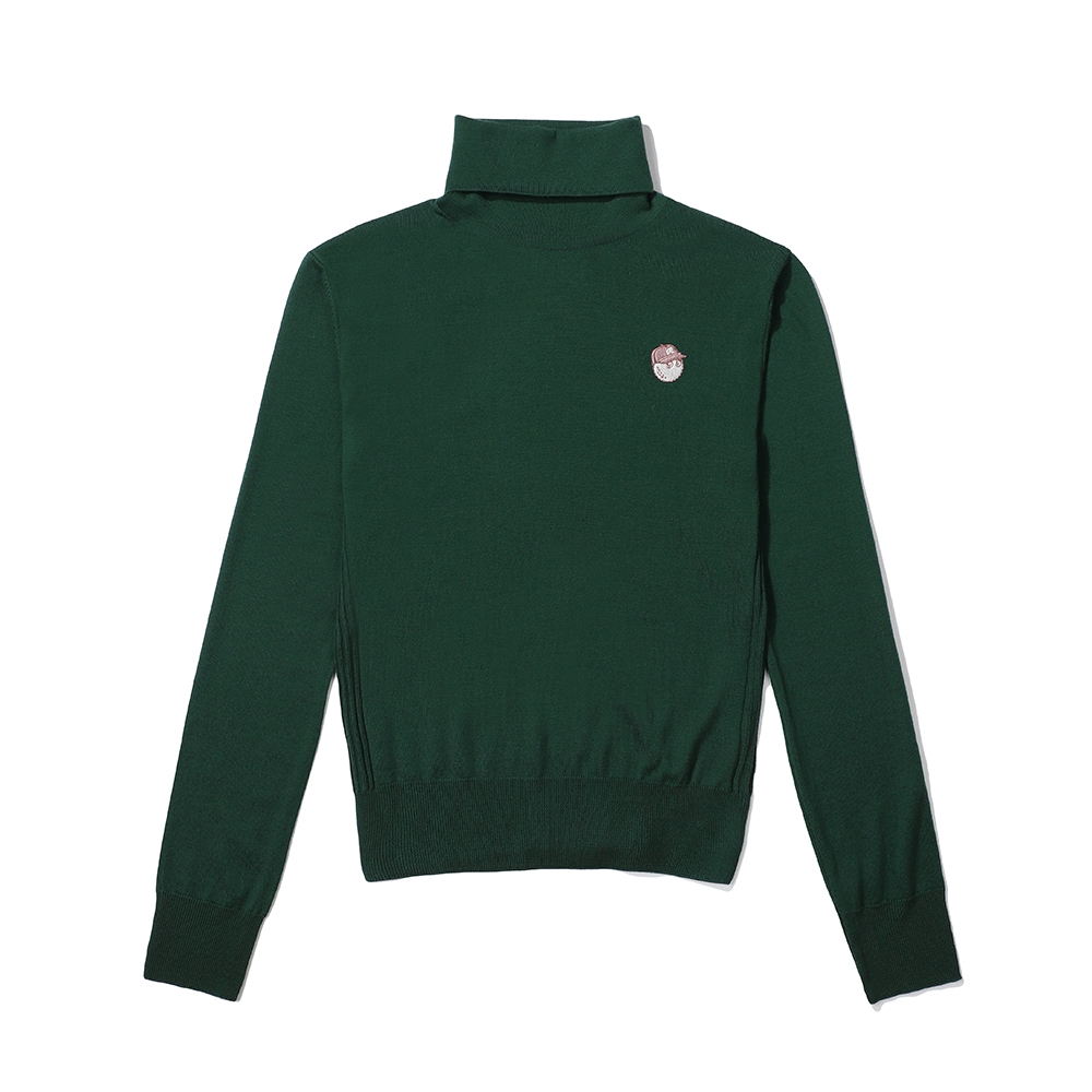 マルボンゴルフマルボンファインウ 無地 長袖 刺繍 ニット [マルチ