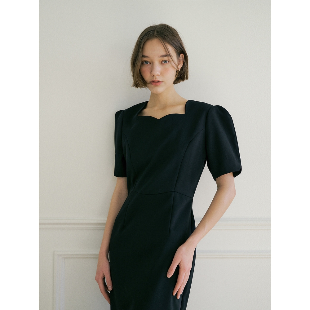 ルシルズ チューリップワンピース 無地 ミニ 半袖 ワンピース・ドレス  