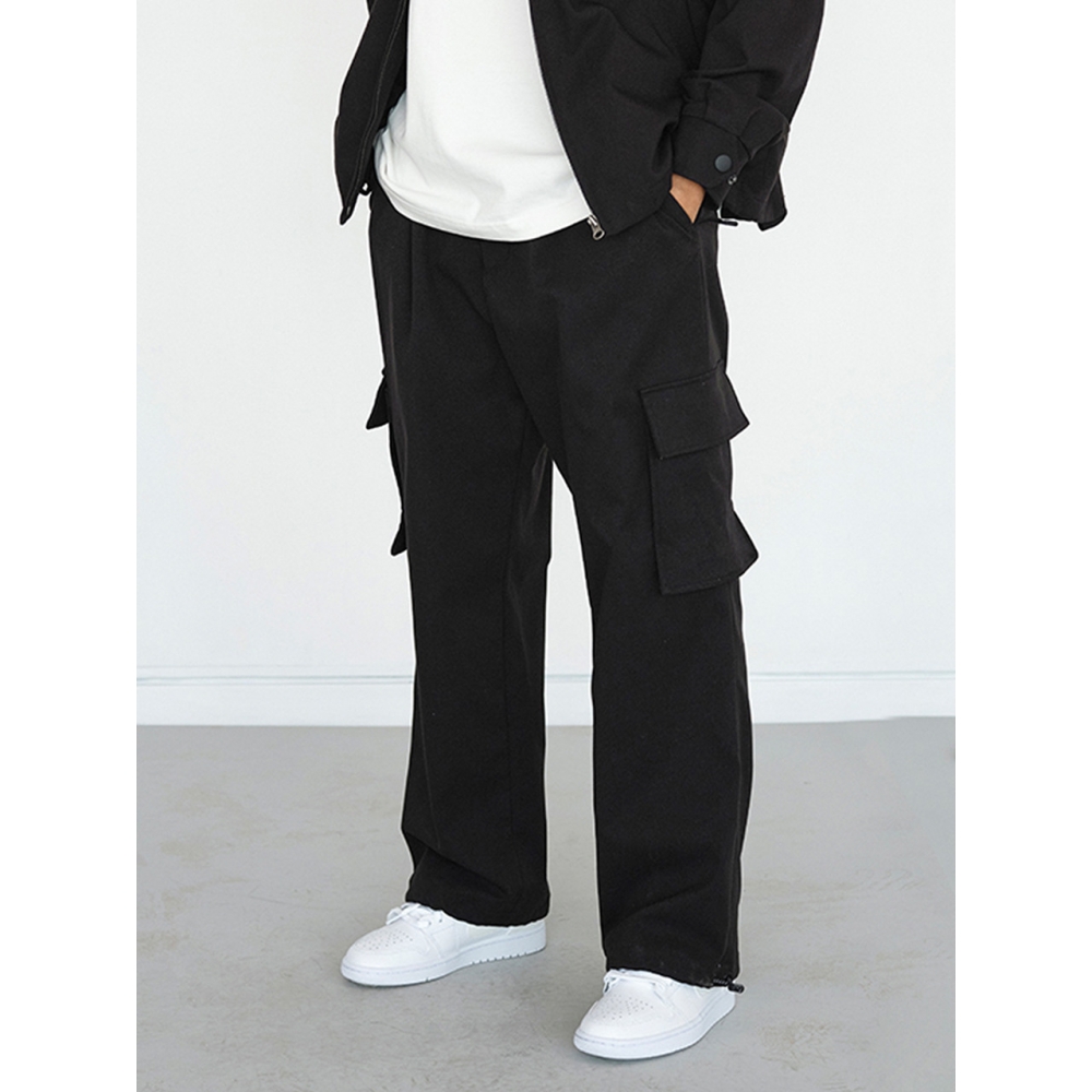 CHAMASPORTSLAB C 無地 ポケット ストレート ロングパンツ [マルチ