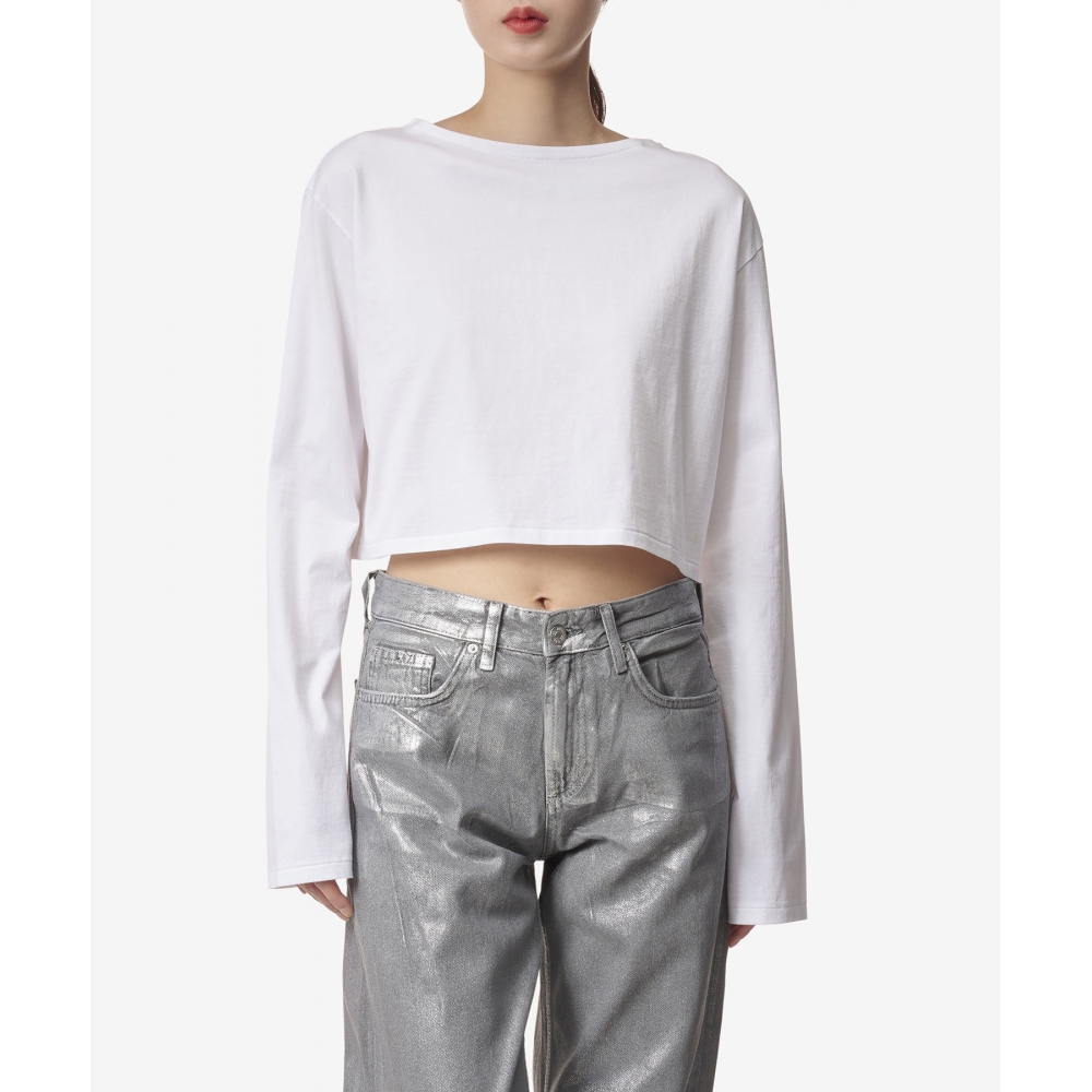 【新品未使用】AURALEE クロップド長袖トップス ホワイト サイズ1 新品未使用】AURALEE クロップド長袖トップス ホワイト サイズ1