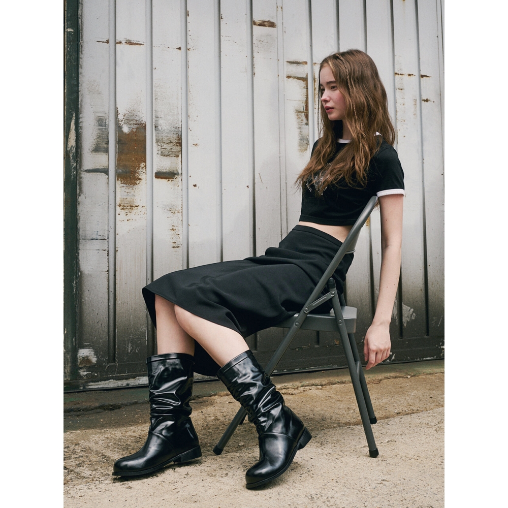 レイジーアンリーエンスラウチミド ロング レインブーツ [マルチ