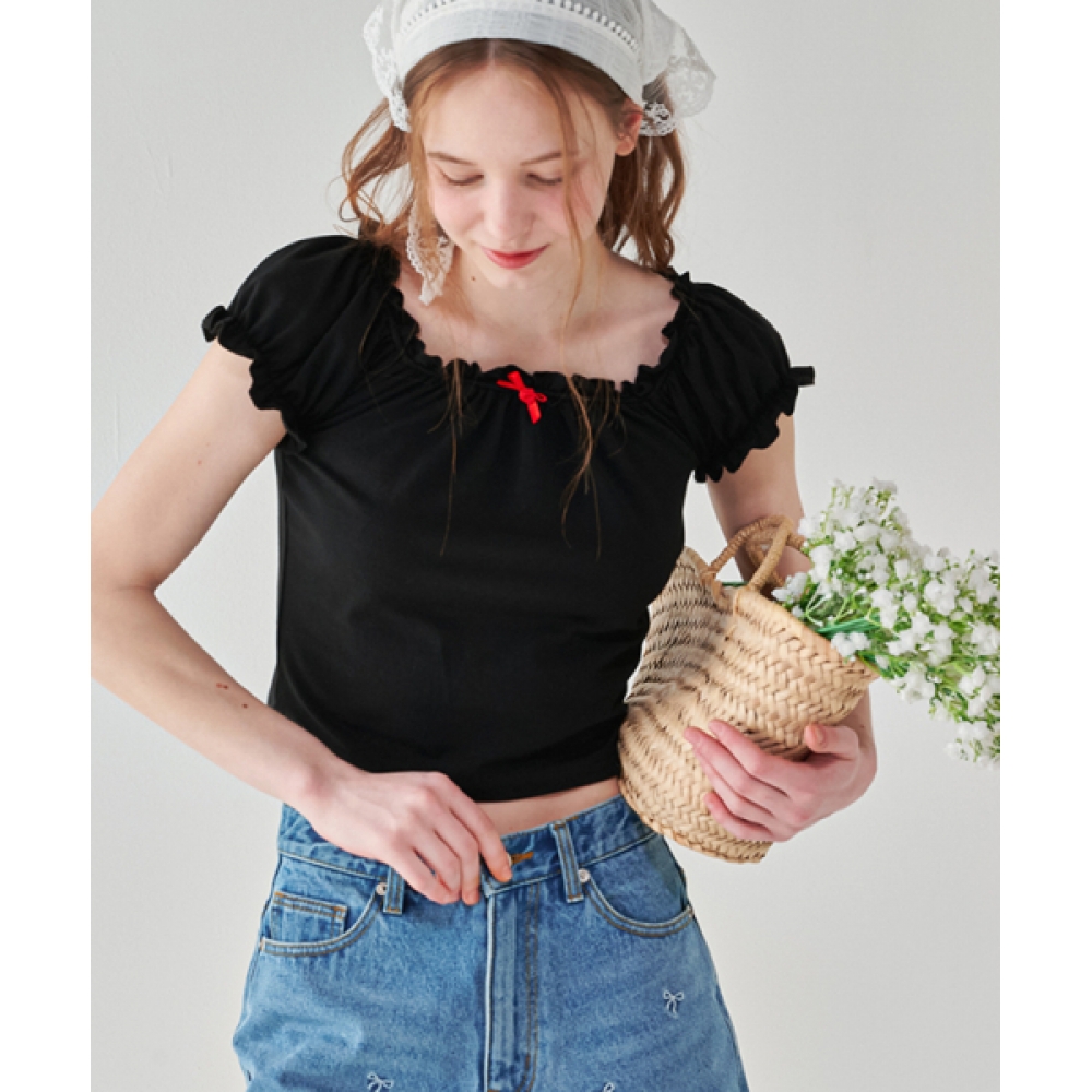 Qoo10 ロンロン RONRON ローズリボンフリル 無地