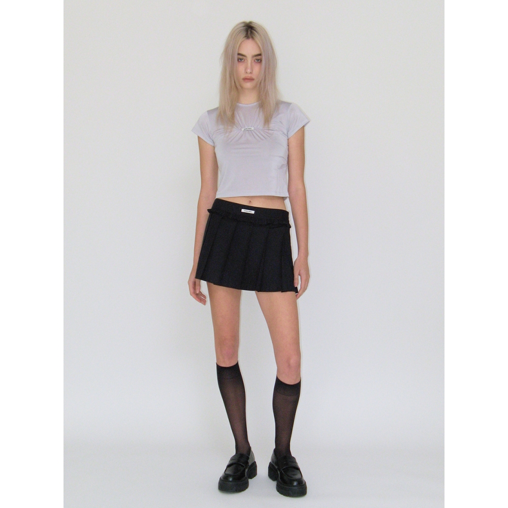 crank フリルミニスカート CRANK】SHEER FRILL LAYERED SKIRT | OUR