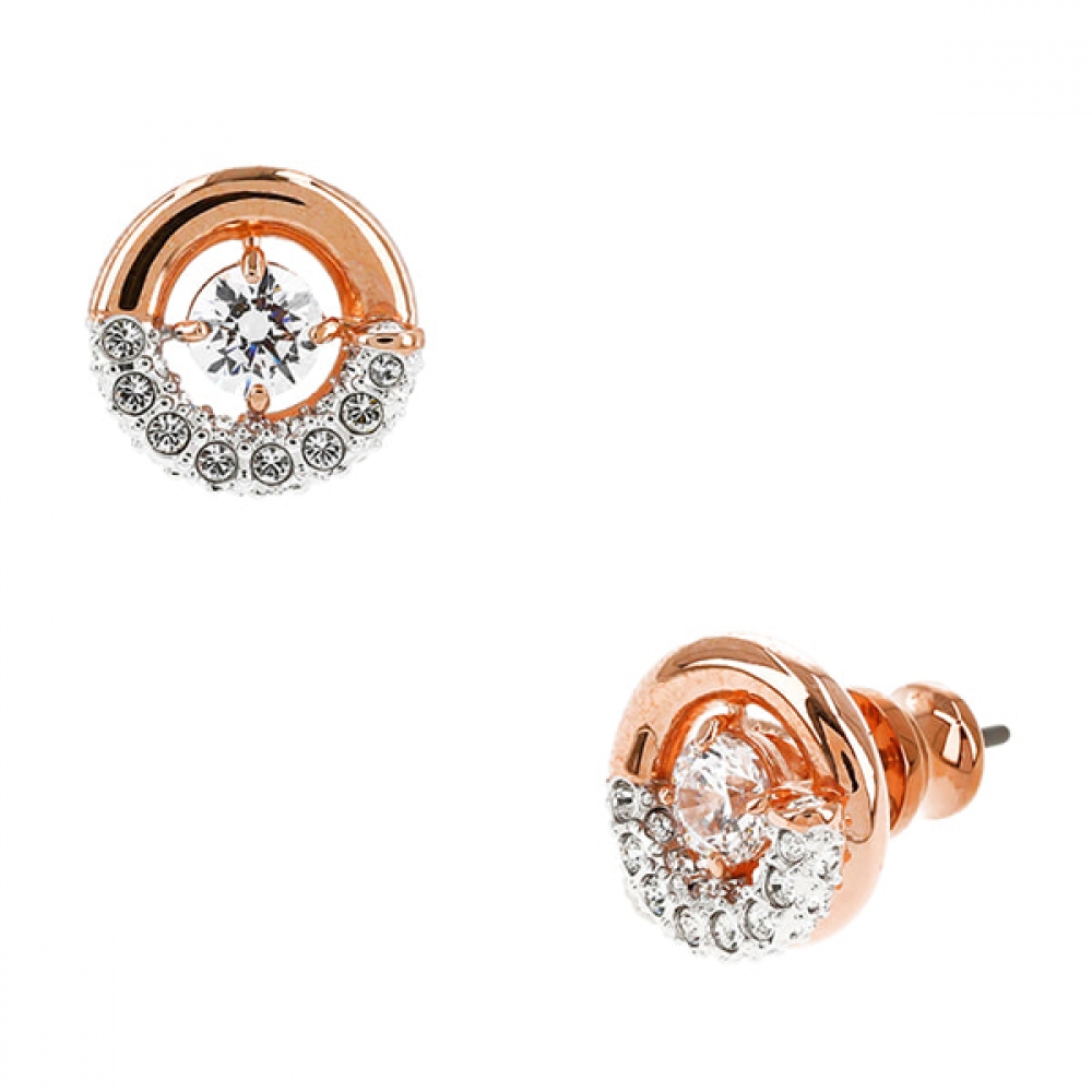 ピアス　美品　スワロフスキー　5692258 Dextera フープピアス, アシンメトリーデザイン, インター